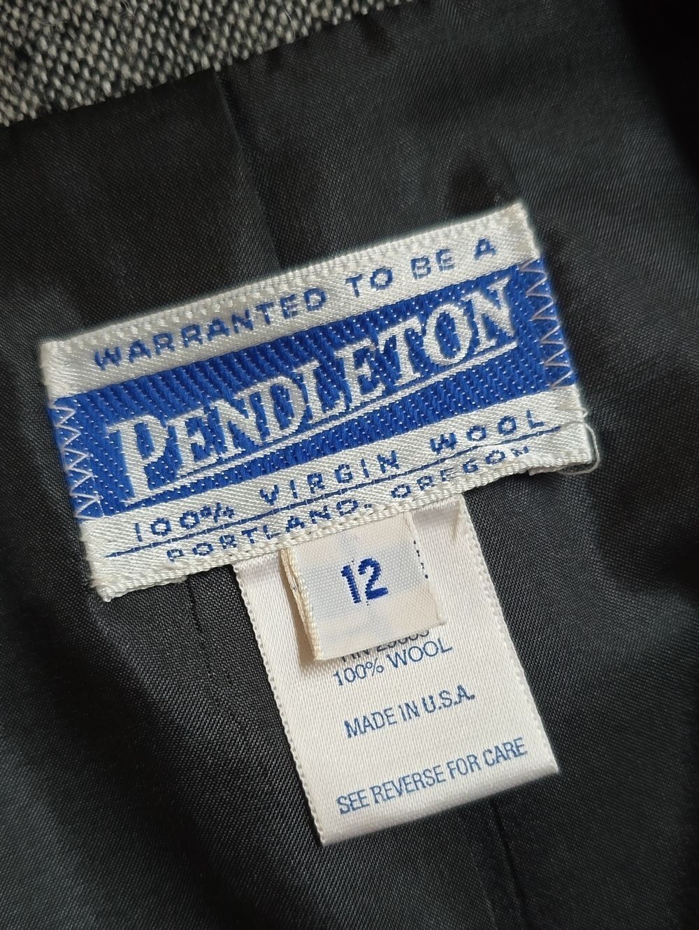 Pendleton | Classic Gray Tweed Blazer Jacket - Picture 6 of 7